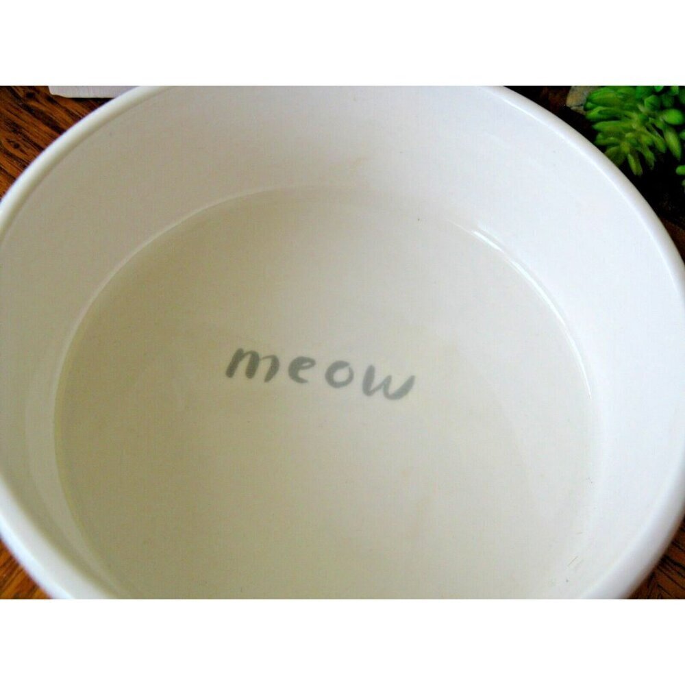 New Fringe Brand Adorable Kitty Cats MEOW Glazed Ceramic Colorful Cat Bowl - 5" - Picture 7 of 10